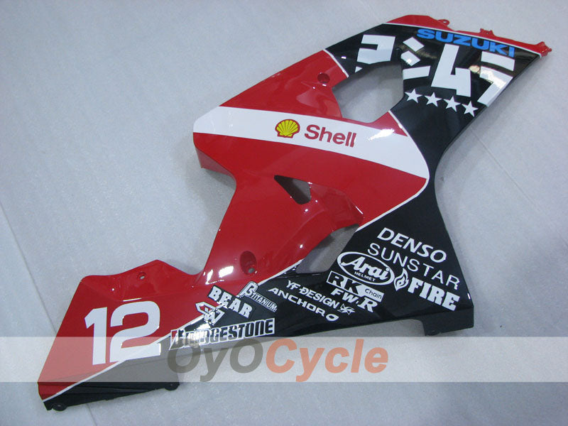 Injection Fairing kit for 04-05 GSXR600 - Red, Black - RK #OYO87905240