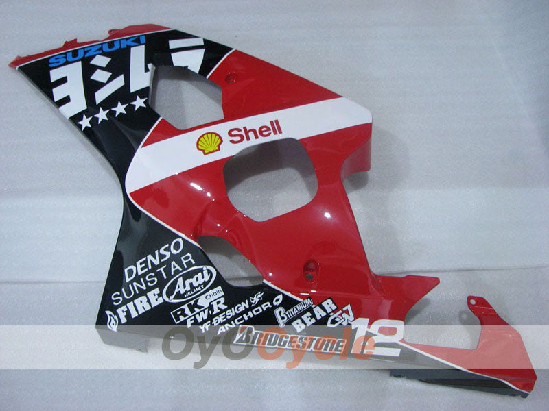 Injection Fairing kit for 04-05 GSXR600 - Red, Black - RK #OYO87905240