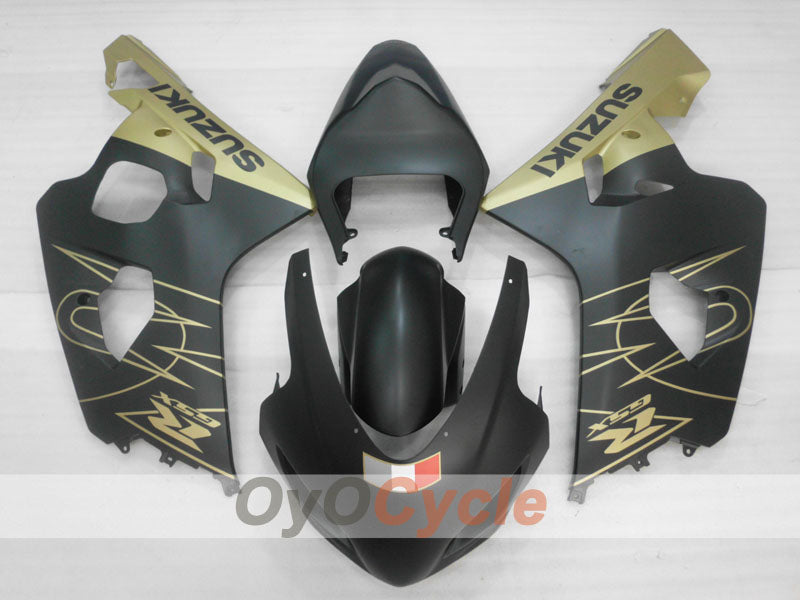 Injection Fairing kit for 04-05 GSX R750 - Black, Gold, Matte - Factory Style #OYO87905295