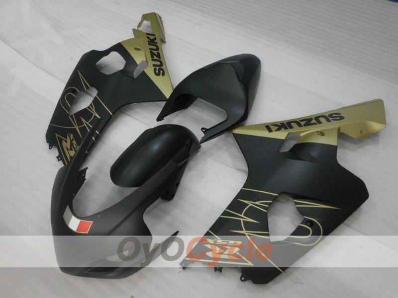Injection Fairing kit for 04-05 GSX R750 - Black, Gold, Matte - Factory Style #OYO87905295 Main image