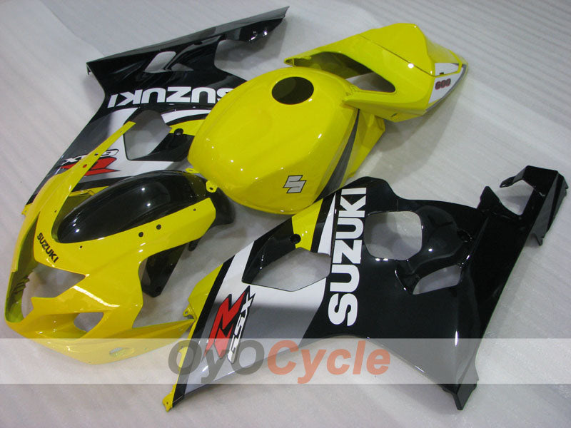 Injection Fairing kit for 04-05 GSXR600 - Yellow, Black - Factory Style #OYO87905259 Main image