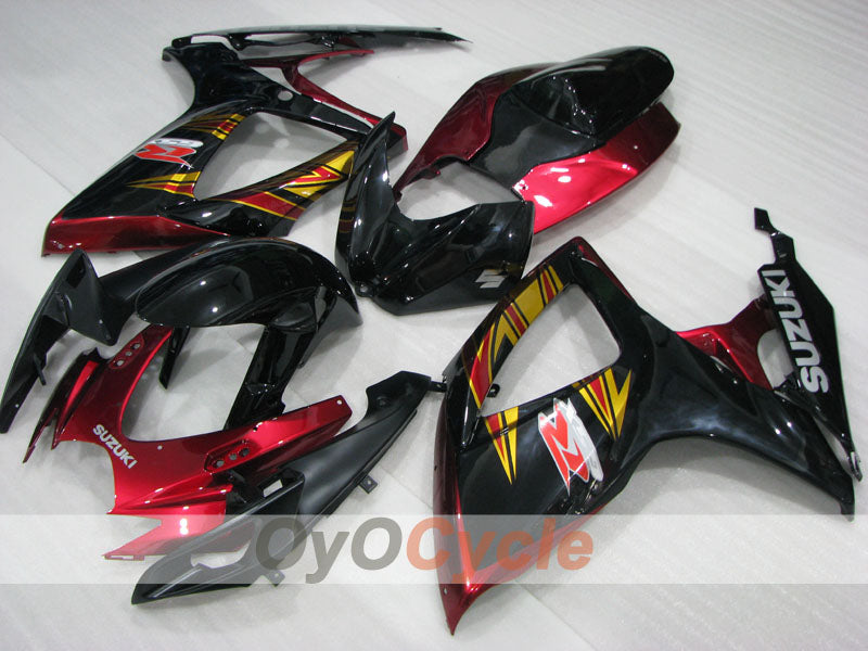 Injection Fairing kit for 06-07 GSX R600 - Red, Black - Factory Style #OYO87905302