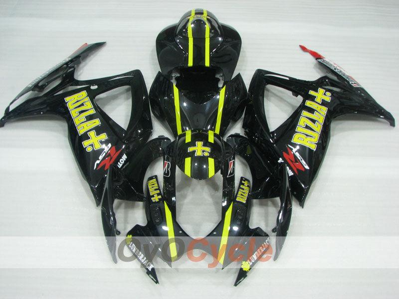 Injection Fairing kit for 06-07 GSX R600 - Yellow, Black - Rizla+ #OYO87905303