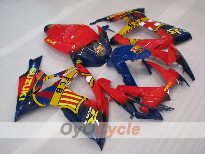 Injection Fairing kit for 06-07 GSX R750 - Red, Black - FCB #OYO87905342