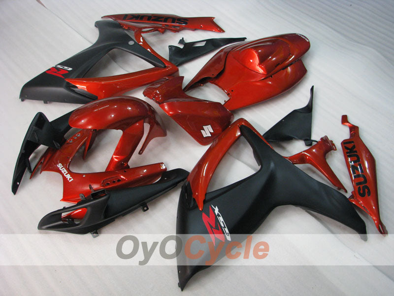 Injection Fairing kit for 06-07 GSX R750 - Red, Black - Factory Style #OYO87905347 Main image