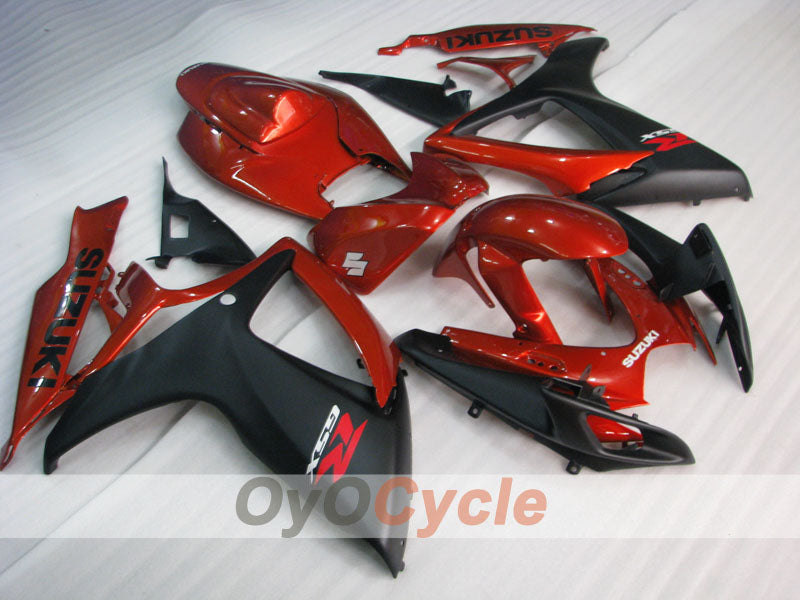 Injection Fairing kit for 06-07 GSX R600 - Red, Black - Factory Style #OYO87905310 Main image