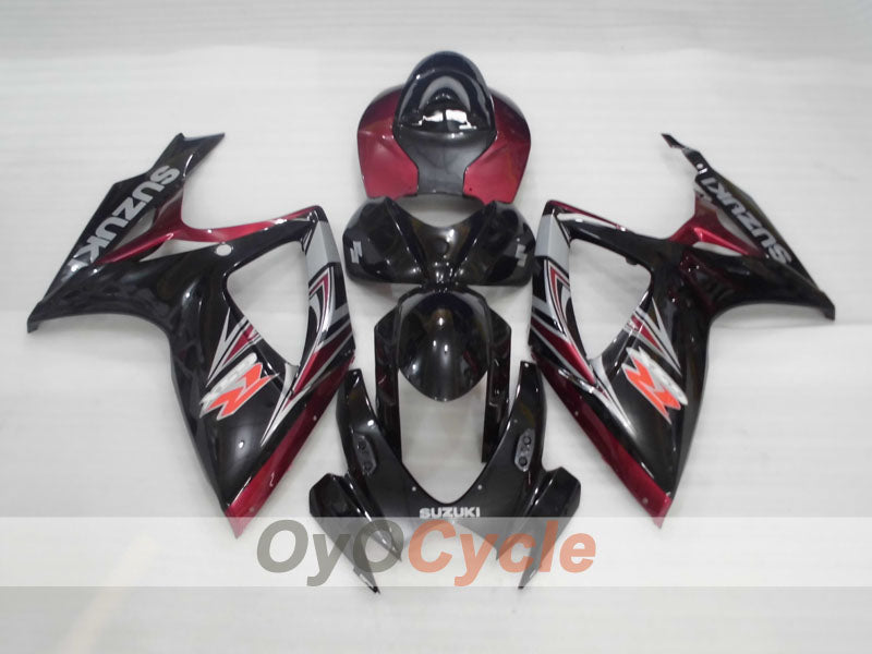 Injection Fairing kit for 06-07 GSX R600 - Black, Fuchsia - Factory Style #OYO87905314