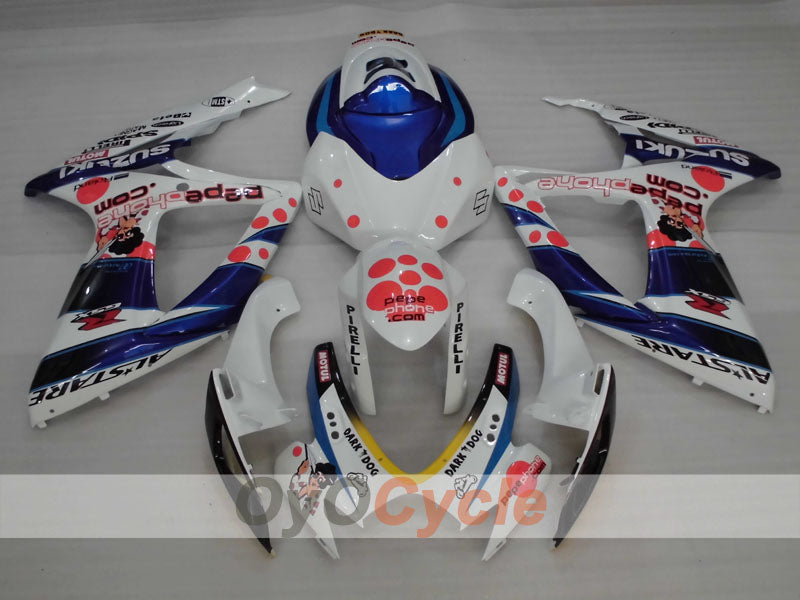 Injection Fairing kit for 06-07 GSX R750 - Blue, White - MOTUL #OYO87905352 Secondary image