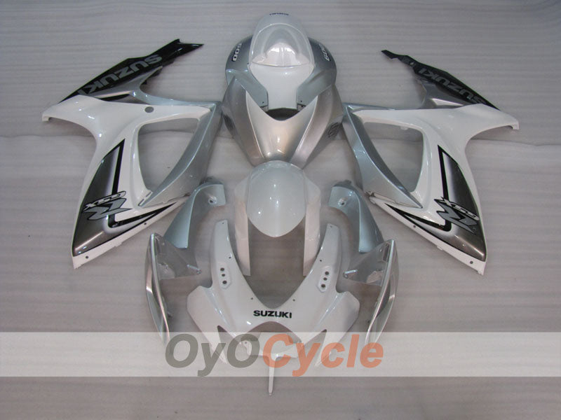 Injection Fairing kit for 06-07 GSX R600 - White, Silver - Factory Style #OYO87905321 Secondary image