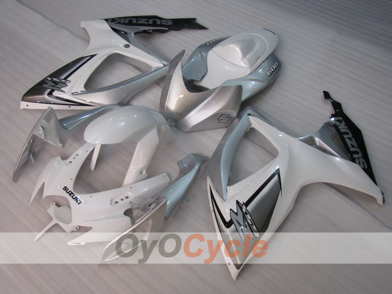 Injection Fairing kit for 06-07 GSX R600 - White, Silver - Factory Style #OYO87905321