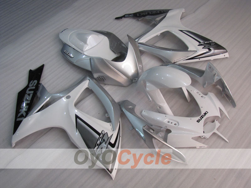 Injection Fairing kit for 06-07 GSX R600 - White, Silver - Factory Style #OYO87905321