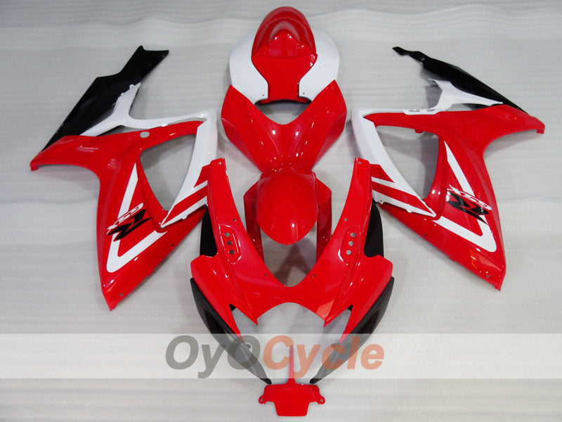 Injection Fairing kit for 06-07 GSX R750 - Red, White - Factory Style #OYO87905363