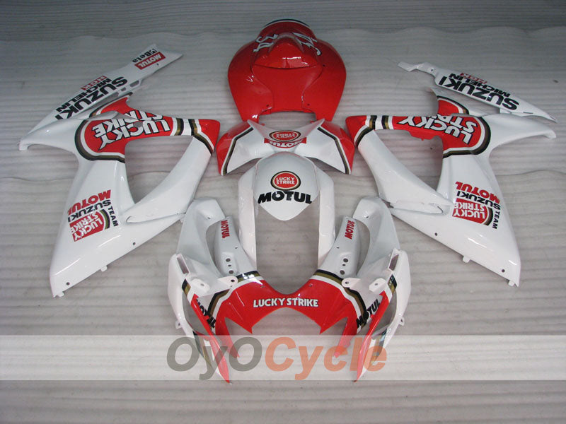 Injection Fairing kit for 06-07 GSX R600 - Red, White - Lucky Strike, MICHELIN, MOTUL #OYO87905333 Secondary image