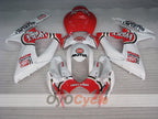 Injection Fairing kit for 06-07 GSX R750 - Red, White - Lucky Strike #OYO87905375