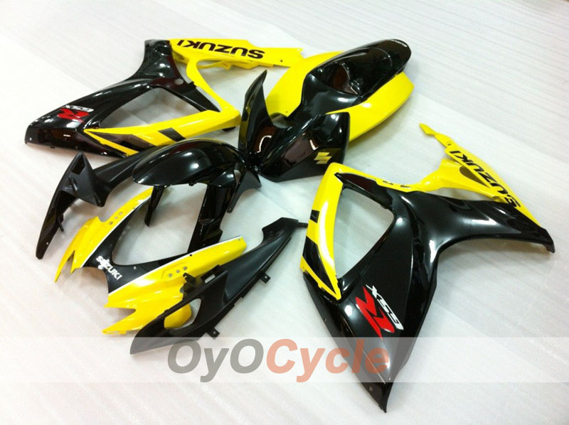 Injection Fairing kit for 06-07 GSX R600 - Yellow, Black - Factory Style #OYO87905334