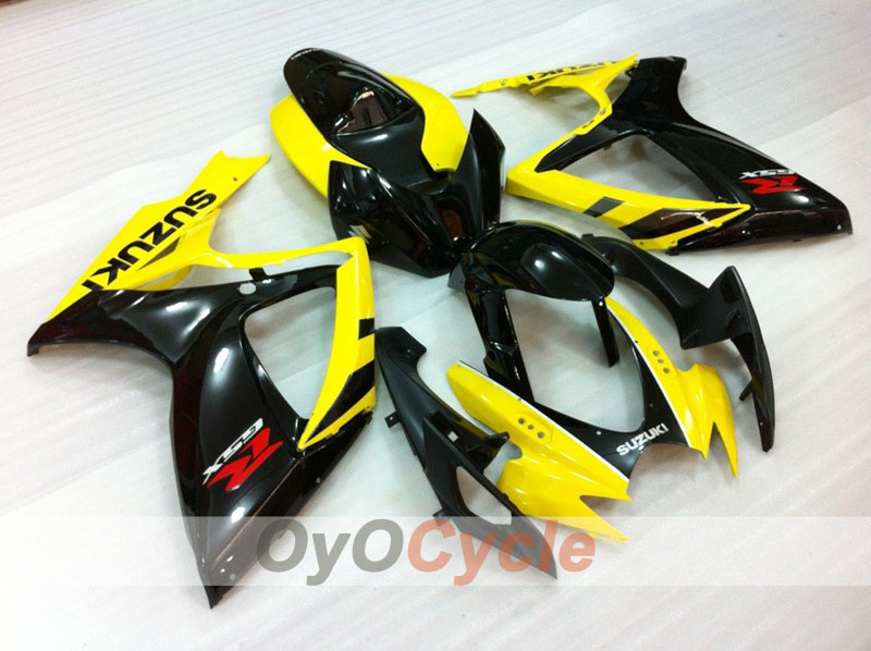 Injection Fairing kit for 06-07 GSX R600 - Yellow, Black - Factory Style #OYO87905334