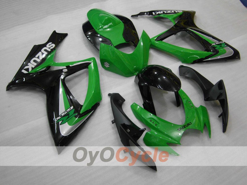 Injection Fairing kit for 06-07 GSX R600 - Green, Black - Factory Style #OYO87905337