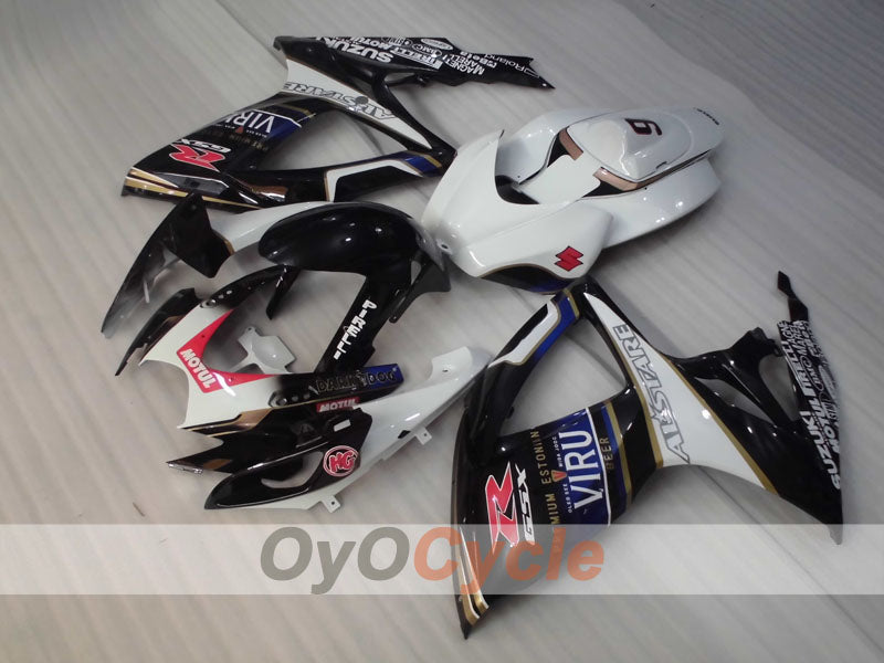 Injection Fairing kit for 06-07 GSX R600 - White, Black - MOTUL, VIRU #OYO87905338