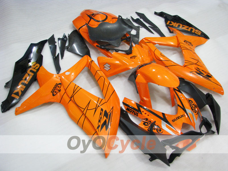 Injection Fairing kit for 08-10 GSX R750 - Orange, Black - MOTUL #OYO87905419 Main image