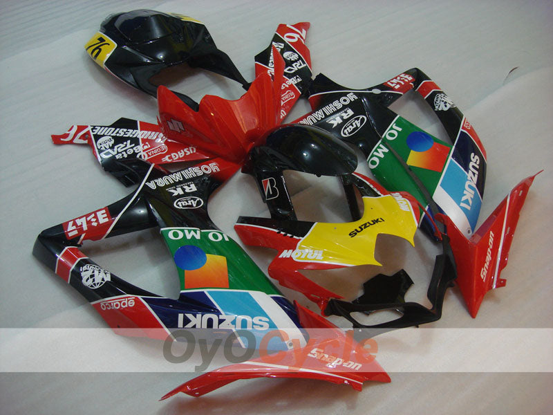 Injection Fairing kit for 08-10 GSX R600 - Red, Black - RK #OYO87905378