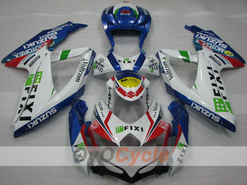 Injection Fairing kit for 08-10 GSX R600 - Blue, White - FIXI #OYO87905379 Secondary image