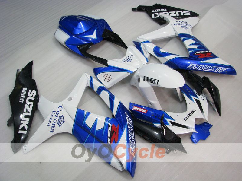 Injection Fairing kit for 08-10 GSX R600 - Blue, White - Corona #OYO87905386 Main image
