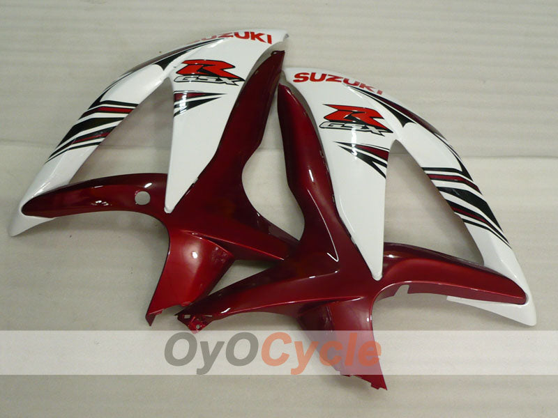 Injection Fairing kit for 08-10 GSX R750 - Red Wine Color, White - Factory Style #OYO87905437