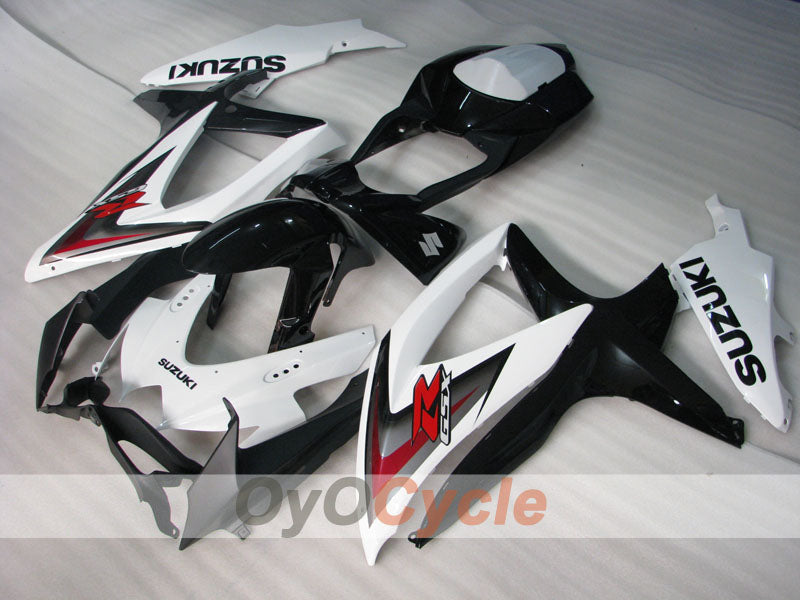 Injection Fairing kit for 08-10 GSX R600 - White, Black - Factory Style #OYO87905394
