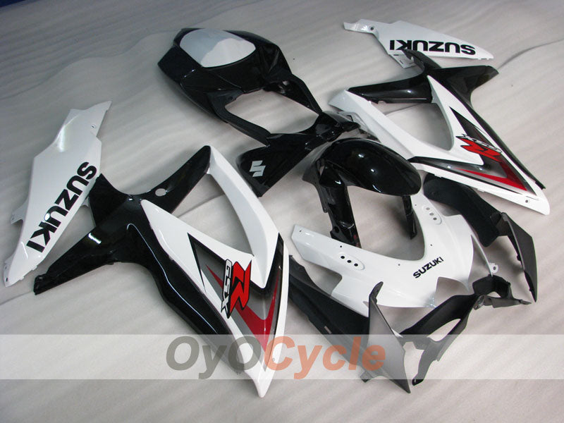 Injection Fairing kit for 08-10 GSX R750 - White, Black - Factory Style #OYO87905438 Main image