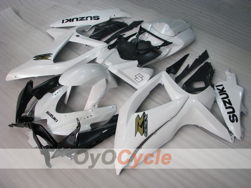 Injection Fairing kit for 08-10 GSX R600 - White, Black - Factory Style #OYO87905397