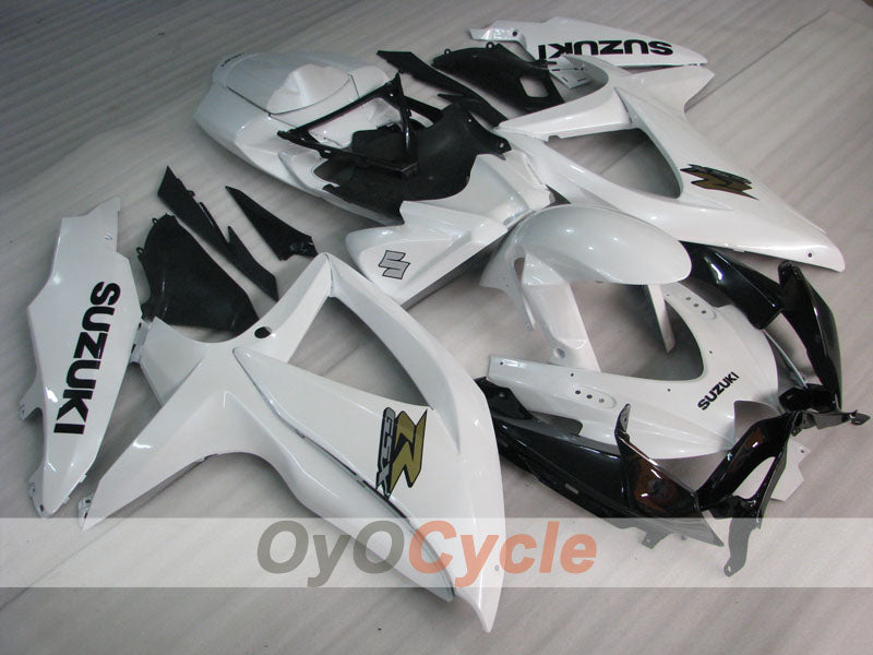 Injection Fairing kit for 08-10 GSX R600 - White, Black - Factory Style #OYO87905397