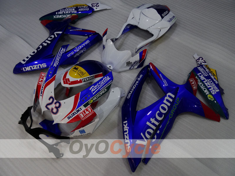 Injection Fairing kit for 08-10 GSX R600 - Blue, White - VIRU #OYO87905399