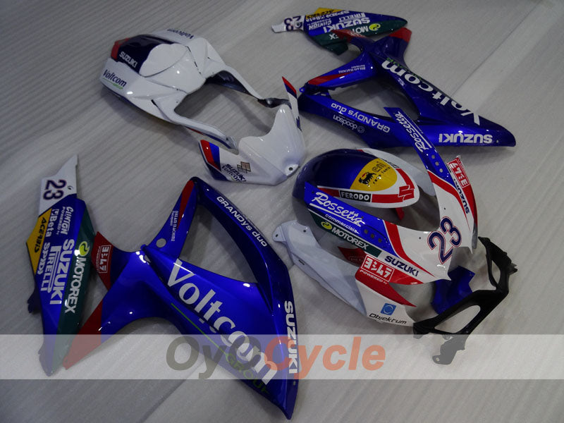 Injection Fairing kit for 08-10 GSX R750 - Blue, White - Voltcom #OYO87905443 Secondary image