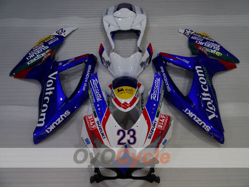 Injection Fairing kit for 08-10 GSX R600 - Blue, White - VIRU #OYO87905399