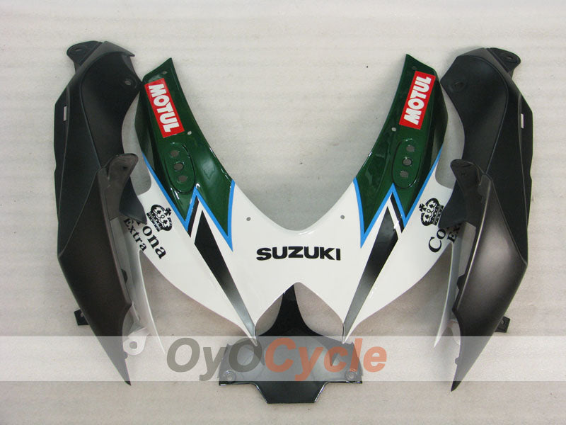 Injection Fairing kit for 08-10 GSX R600 - Green, White - Corona #OYO87905401