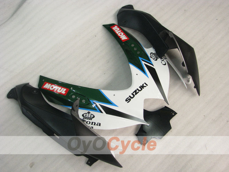 Injection Fairing kit for 08-10 GSX R600 - Green, White - Corona #OYO87905401