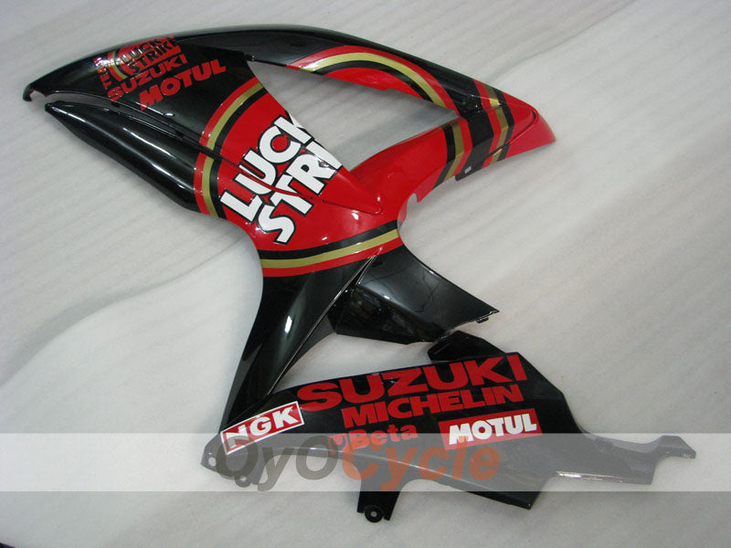 Injection Fairing kit for 08-10 GSX R750 - Red, Black - Lucky Strike #OYO87905446
