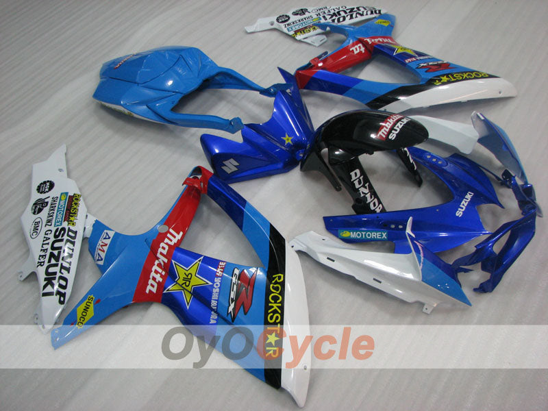 Injection Fairing kit for 08-10 GSX R600 - Blue - Rockstar #OYO87905405
