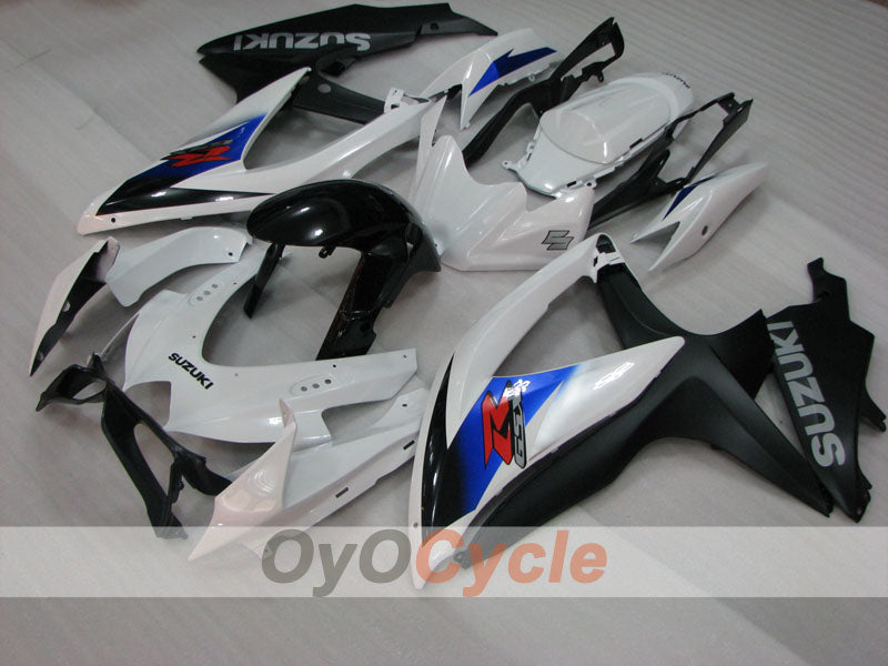 Injection Fairing kit for 08-10 GSX R750 - White, Black - Factory Style #OYO87905450
