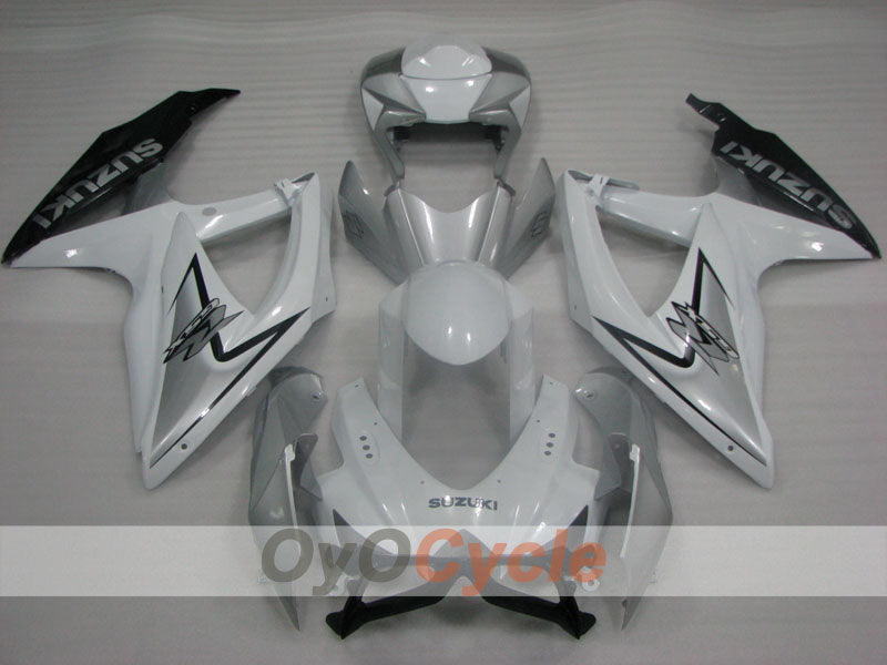 Injection Fairing kit for 08-10 GSX R600 - White, Grey - Factory Style #OYO87905407