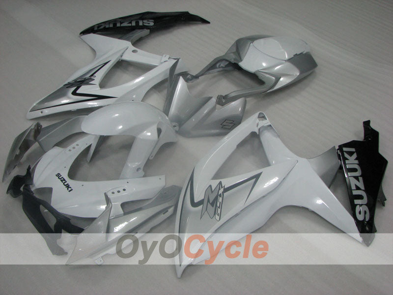 Injection Fairing kit for 08-10 GSX R600 - White, Grey - Factory Style #OYO87905407
