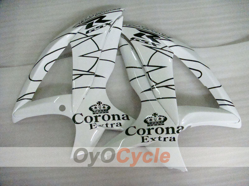 Injection Fairing kit for 08-10 GSX R600 - White, Black - Corona #OYO87905412