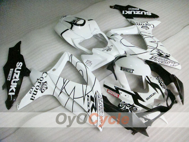 Injection Fairing kit for 08-10 GSX R750 - White, Black - Corona #OYO87905456 Main image