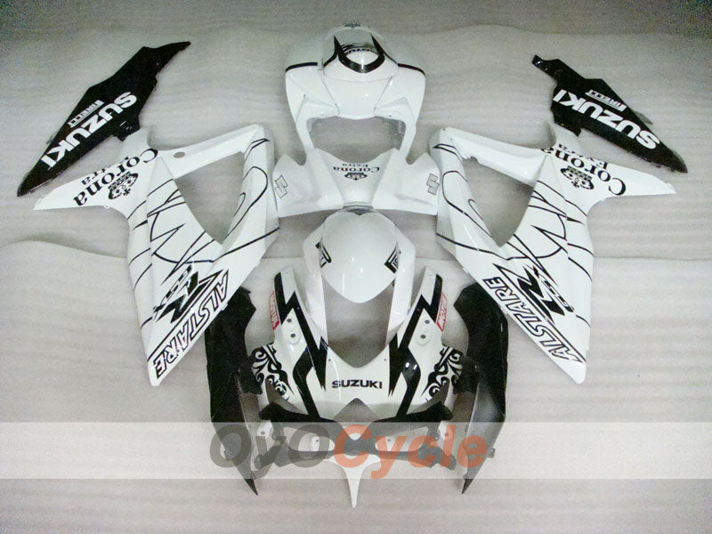 Injection Fairing kit for 08-10 GSX R750 - White, Black - Corona #OYO87905456 Secondary image
