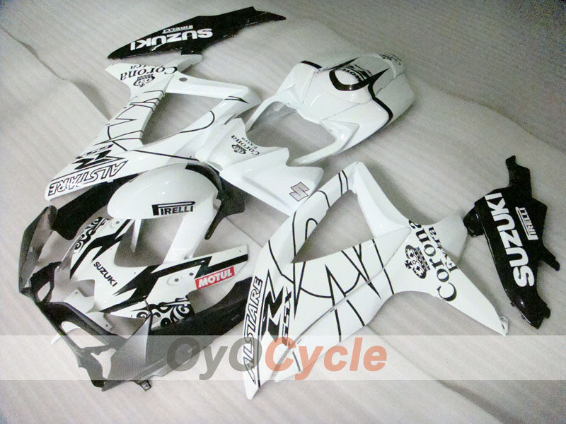 Injection Fairing kit for 08-10 GSX R600 - White, Black - Corona #OYO87905412 Secondary image