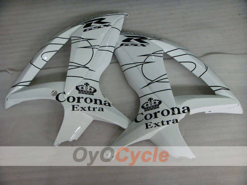 Injection Fairing kit for 08-10 GSX R750 - White, Black - Corona #OYO87905457
