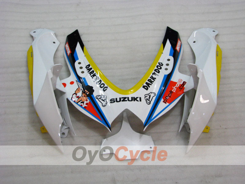 Injection Fairing kit for 08-10 GSX R750 - Blue, White - Dark Dog #OYO87905458