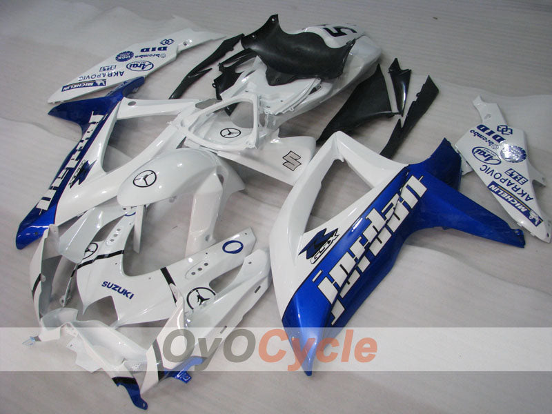Injection Fairing kit for 08-10 GSX R600 - Blue, White - Jordan #OYO87905415 Main image