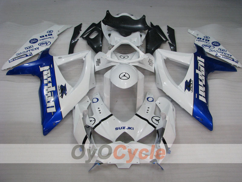 Injection Fairing kit for 08-10 GSX R600 - Blue, White - Jordan #OYO87905415