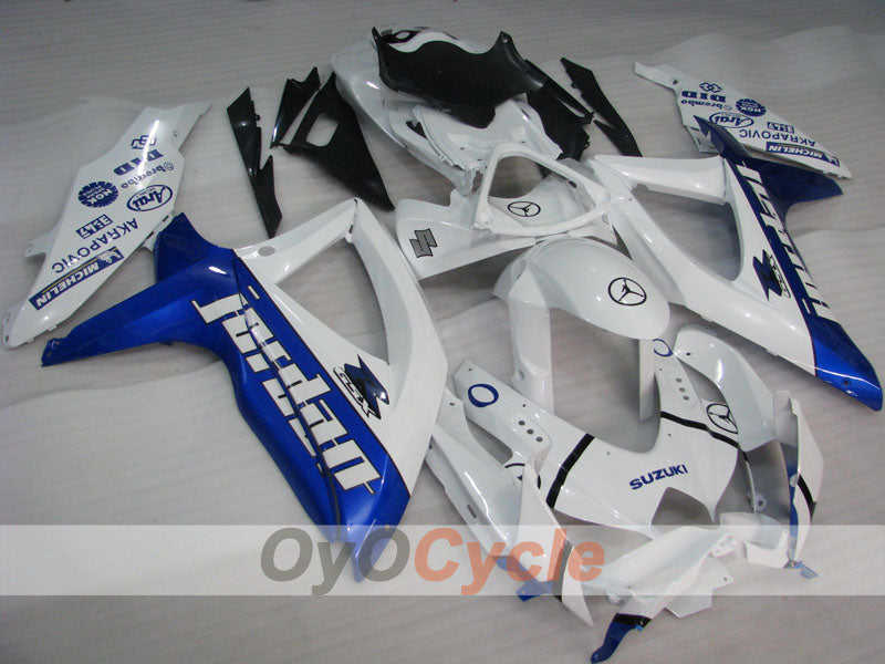 Injection Fairing kit for 08-10 GSX R600 - Blue, White - Jordan #OYO87905415